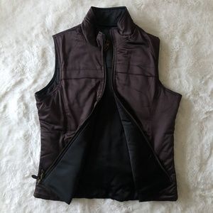 COATES Reversible Quilted Vest, Chocolate/Black